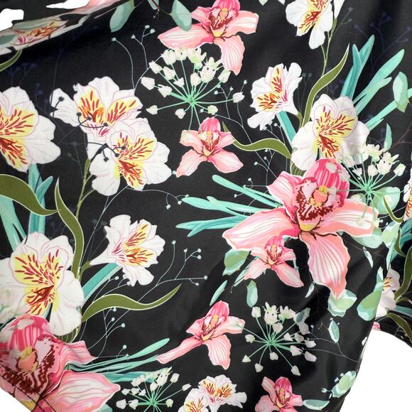 PatPat Floral Ruffle Sleeve Front Keyhole Cutout One-Piece Swimsuit Size Small - Picture 10 of 12